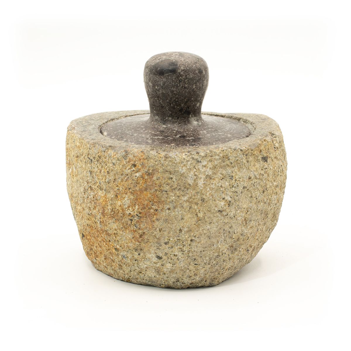 Vaso de enraizamento com pedra de rio natural - Médio (aprox. 12x8 cm)