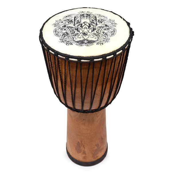 Tambor de Djembe de Topo Largo Feito à Mão - 50cm