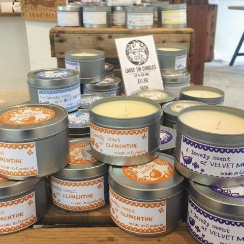 200g Presentförpackat Sojavaxljus i Burk - Citrus