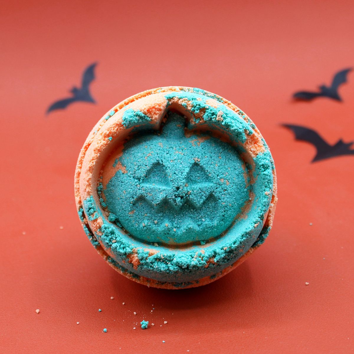 Bomba de banho funcho laranja pro Halloween