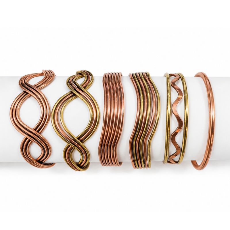 Koppar Elemental Waves-armband (blandade)