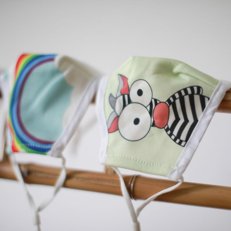 Masques Personnalisés en Tissu Enfant - Folie de Zèbre