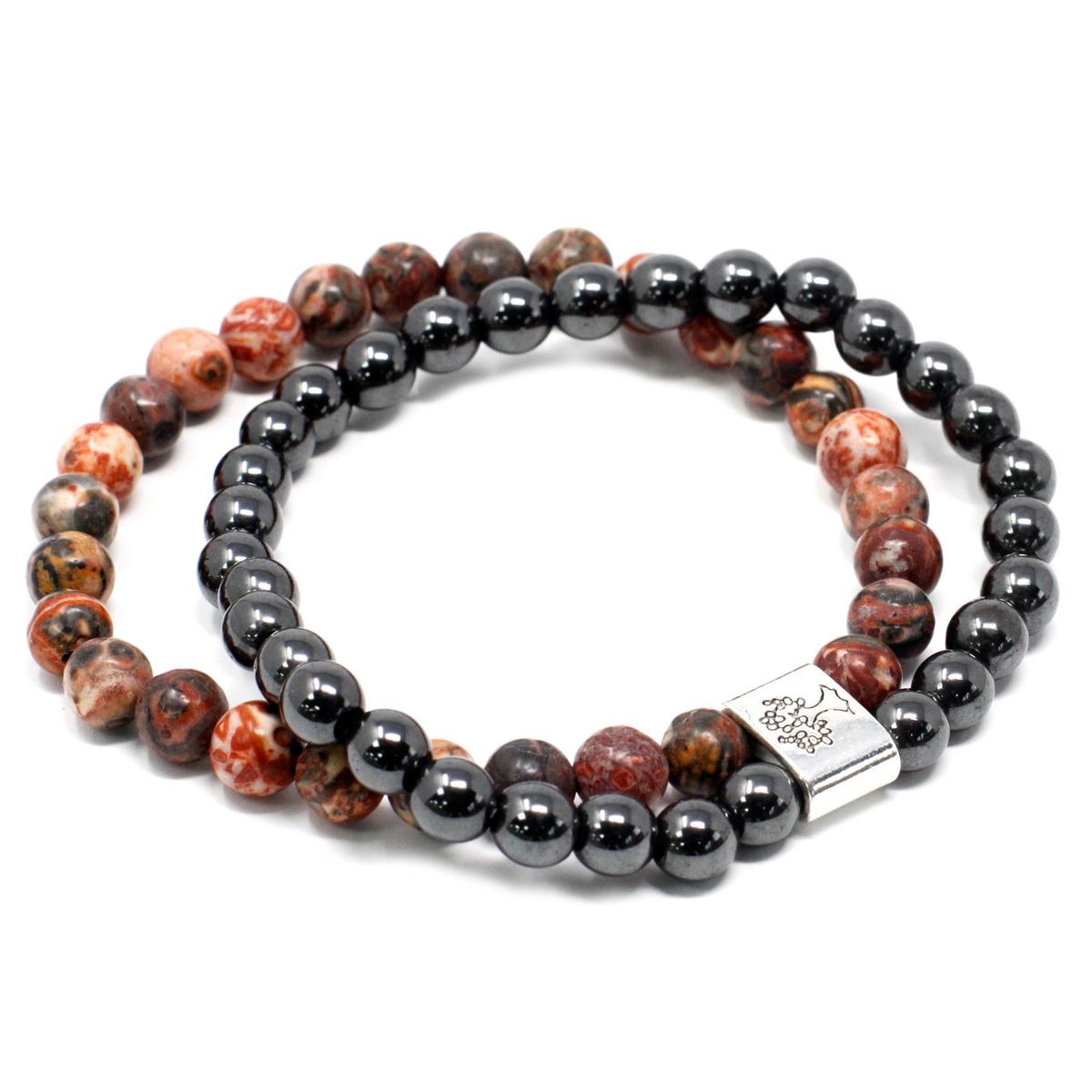 Pulseira de Pedras Preciosas Magnéticas - Pele de Leopardo