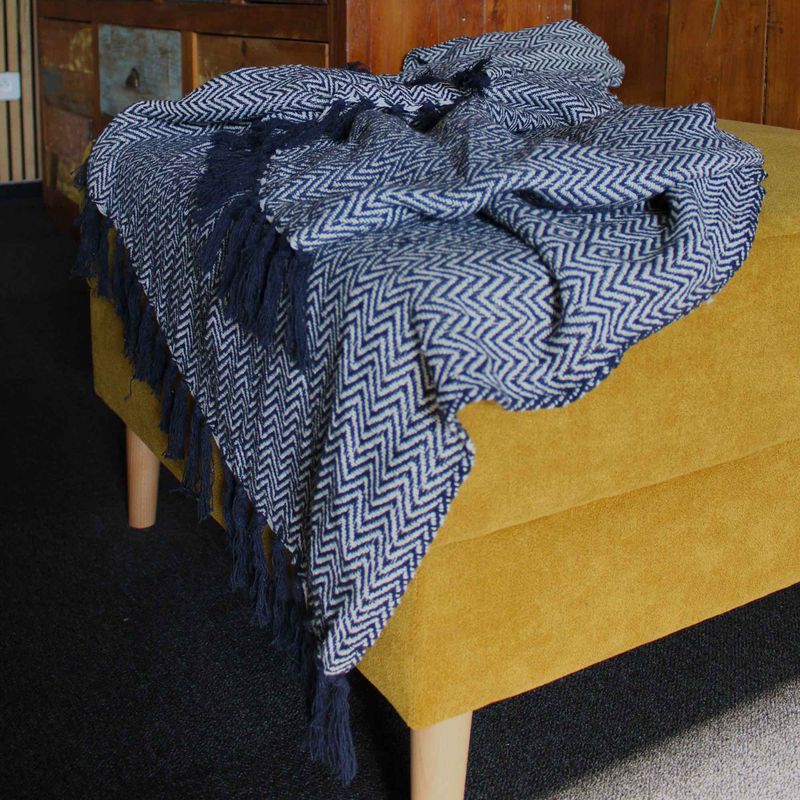 Boho Komfort Přehoz 125x150cm - Námořnický ZigZag