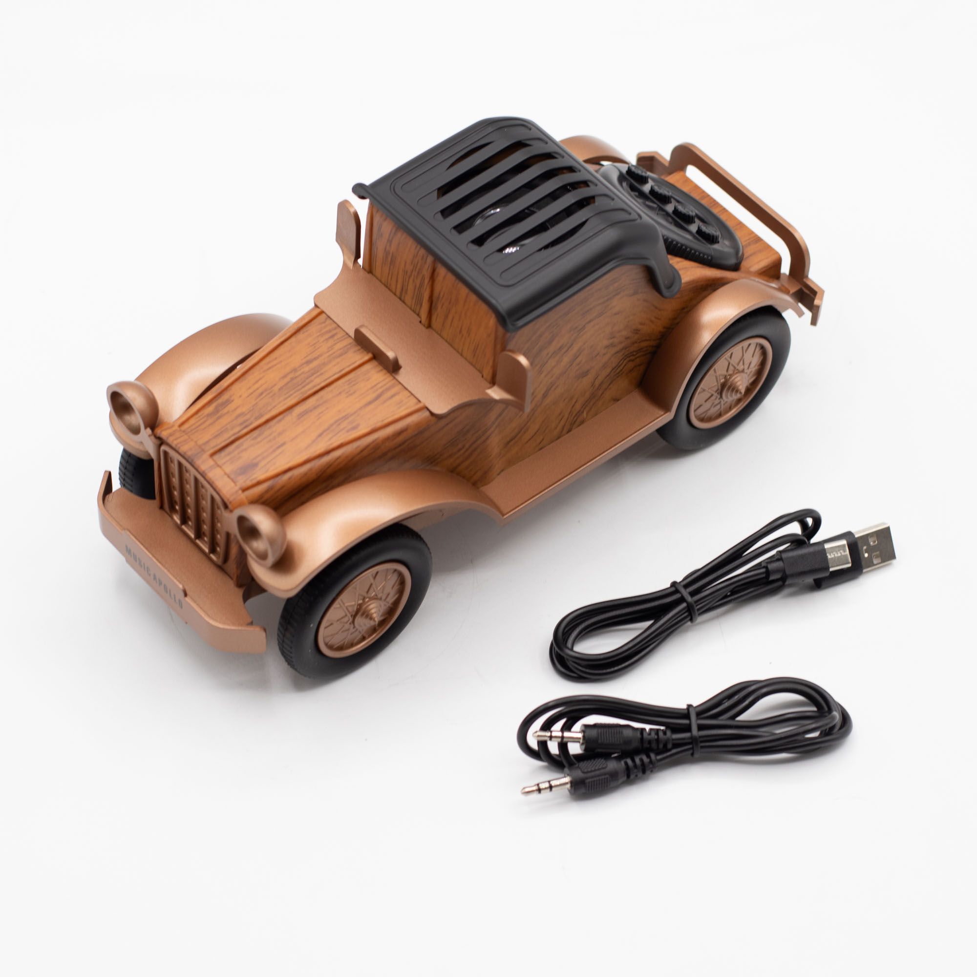 Altifalante Clássico Carro Vintage e Suporte Para Telemóvel - Bluetooth - 5 watts