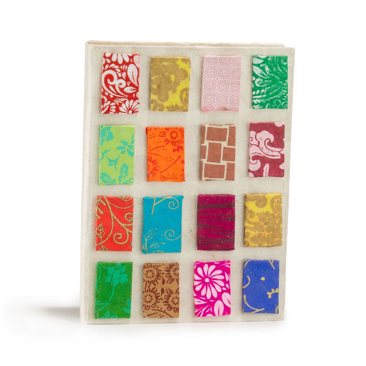 Caderno Lokta Mini Tiles – Médio (15x12 cm) – 45 folhas – Natural
