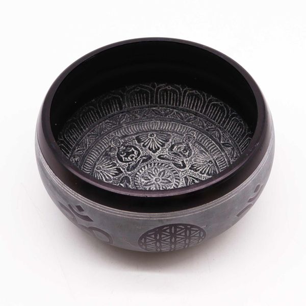 Vas Cântător din Pulbere de Pământ - Om Cinci Buddha - 16cm