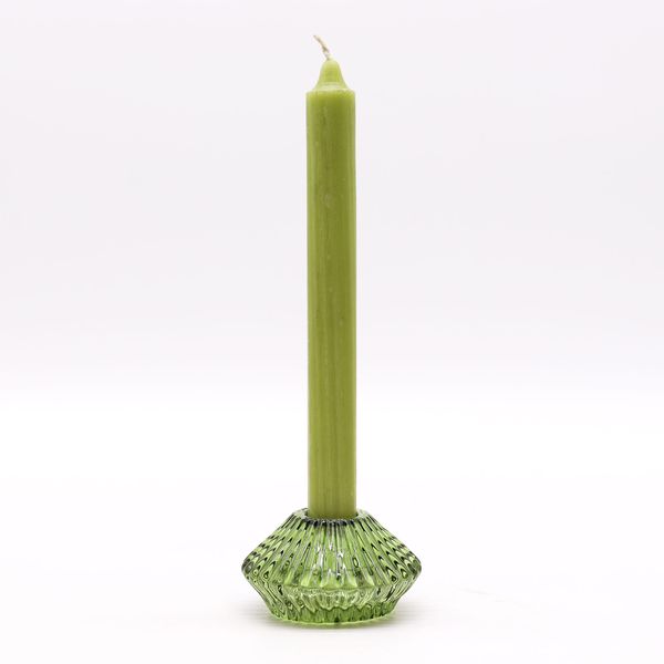 Set of 2  Flower Flip Dinner Candle / Tealight Holder -  Garden Jade