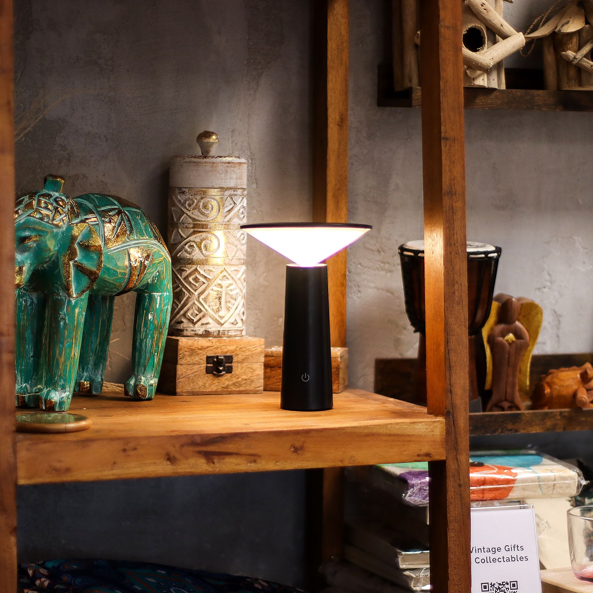 Touch-lampa - Svart Svamp - Justerbar - Mönsterljus - USB (C) - Uppladdningsbar (2000 Watt)