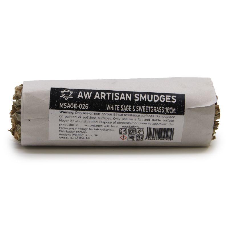 Batonnets de Sauge avec Emballage Kraft - Sauge Blanche & Herbe Douce 10cm