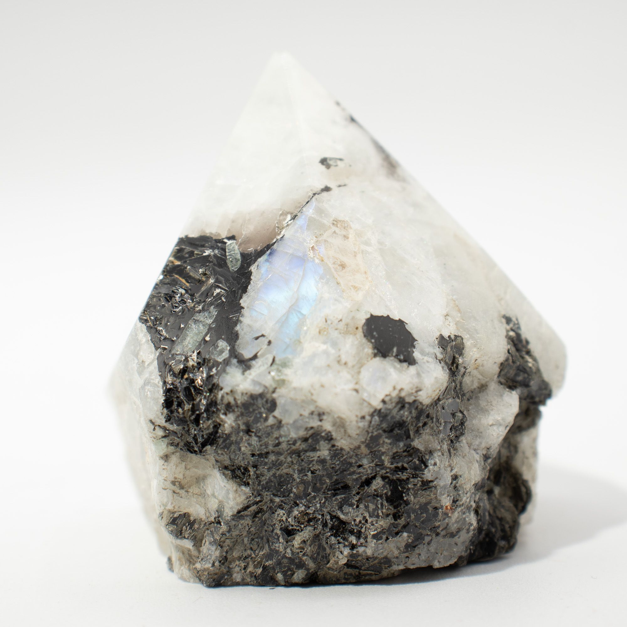 Pontas de Pedras Naturais (0,7kg) - Pedra da Lua Arco-Íris (aprox. 5-6 peças)