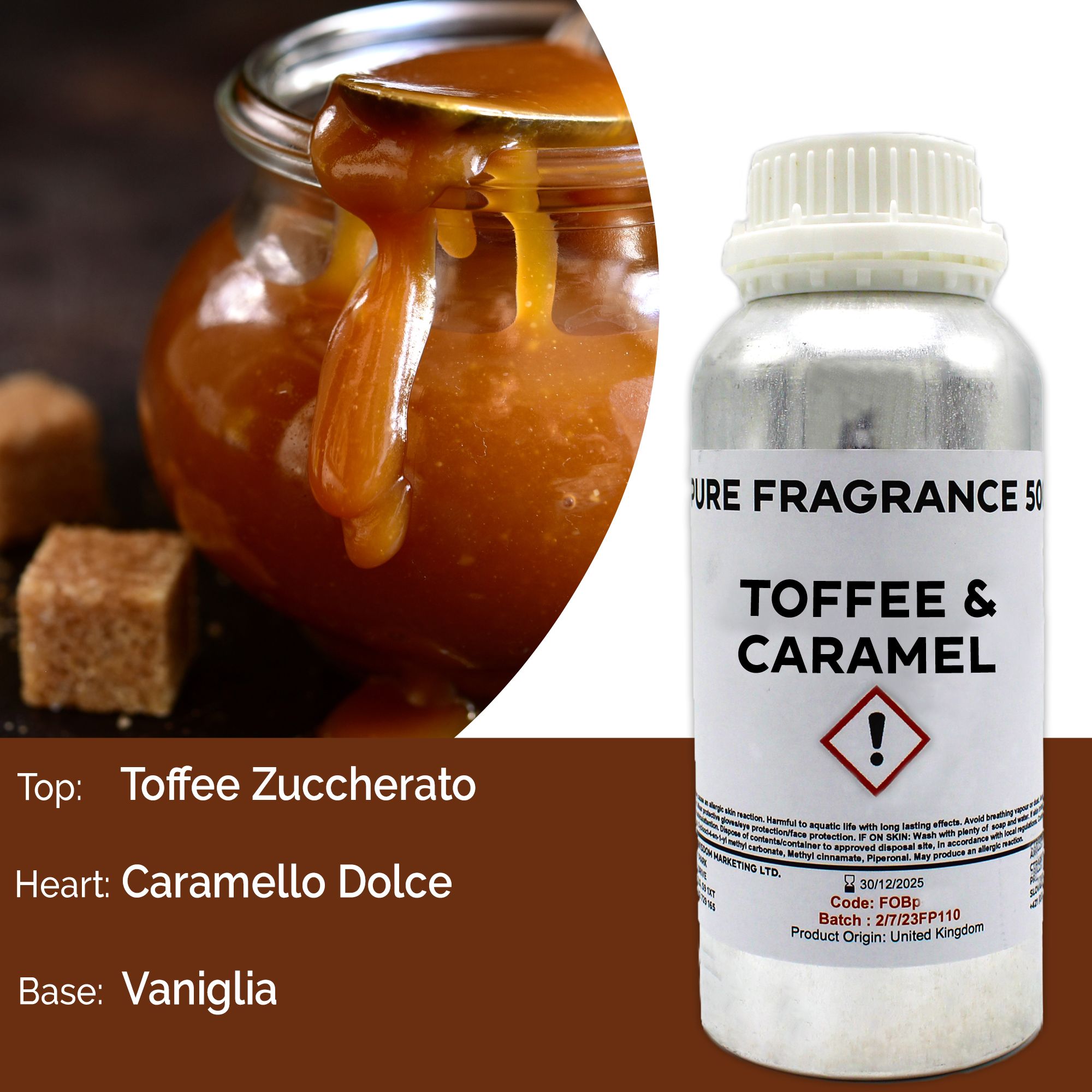 Fragranza Pura 500g - Toffee & Caramello