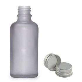 Sticlă Mată Gri Cu Capac Din Aluminiu, 100ml