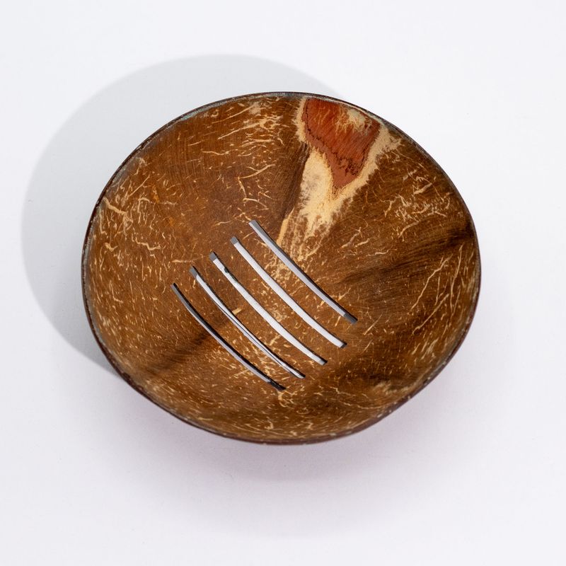Natural Coconut Soap Dish - Round - 11cm