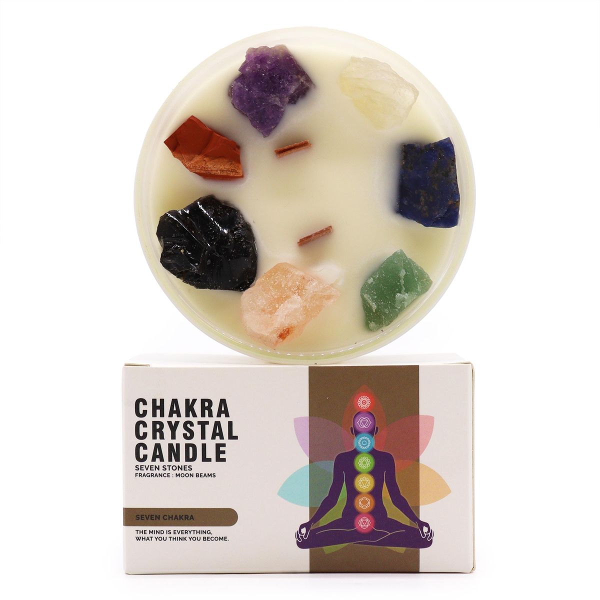 Velas de Cristal dos Chakras  - Sete chakras