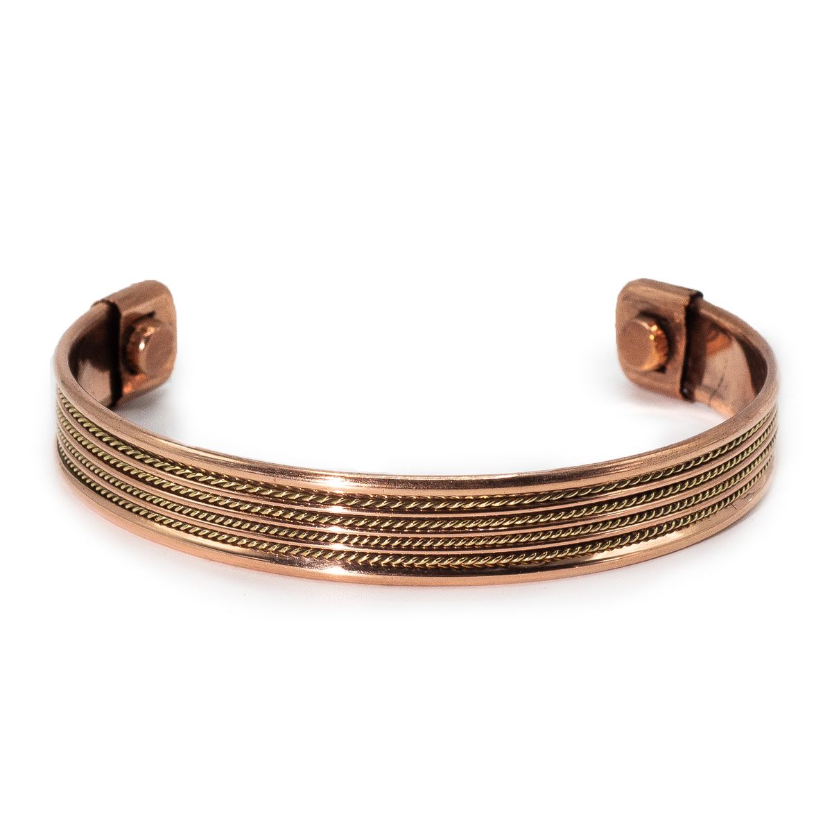 Pulseiras com design de faixas de cobre e ímanes (sortidos)