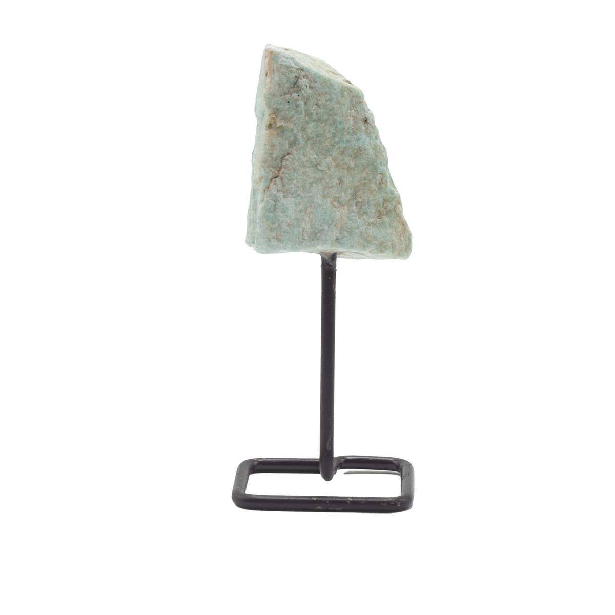 Muestra de mineral em suporte metálico - amazonita