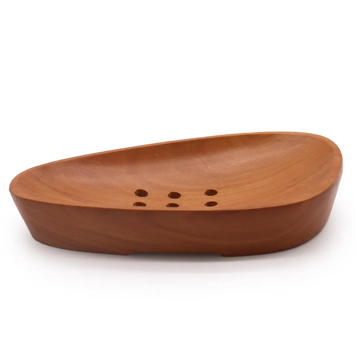 Pebble Shape Mahogany Soap Dish — Soap Dishes · GlowDuty apothecary