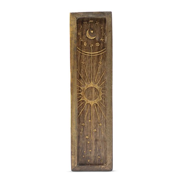 Suporte de Incenso do Zodíaco e Bandeja para Cristais