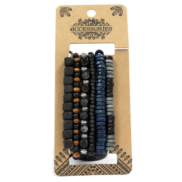 Set de Bracelet pour Homme - Bleu (assortis)