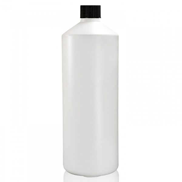 Bottiglie in Plastica HDPE 1L con Tappo Nero