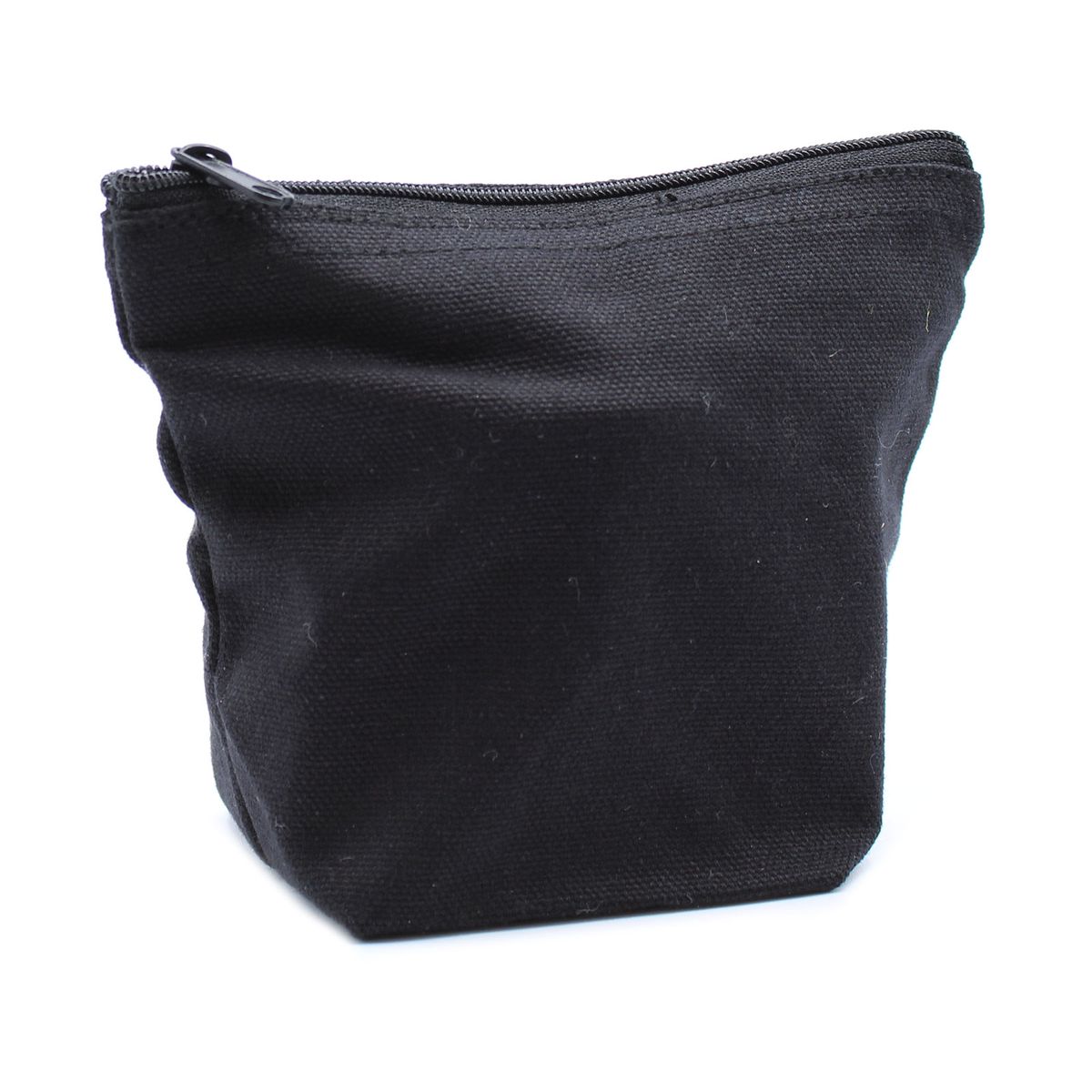 Necessaire de algodão preto 10 oz - Mini bolsa