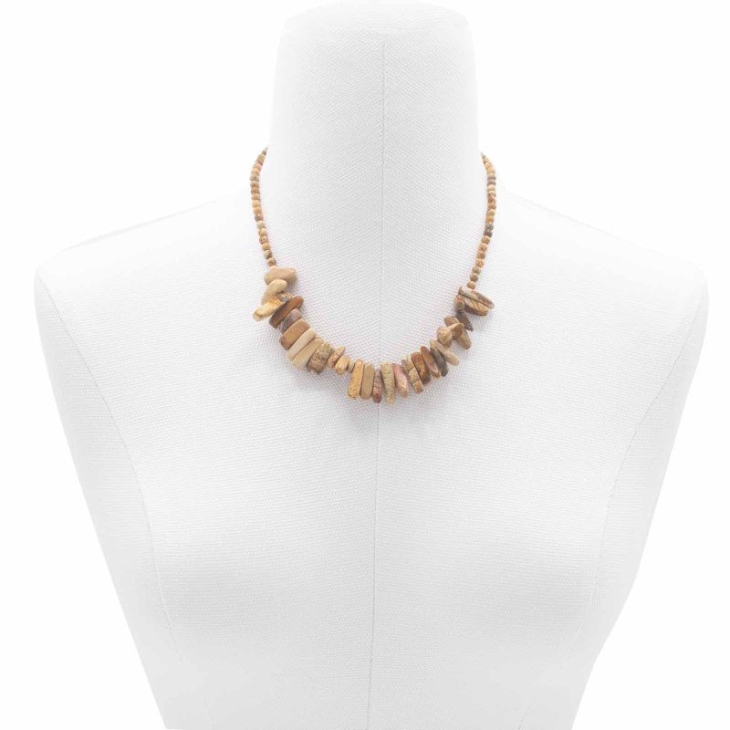 Collier de Gemmes Longues - Jaspe Map