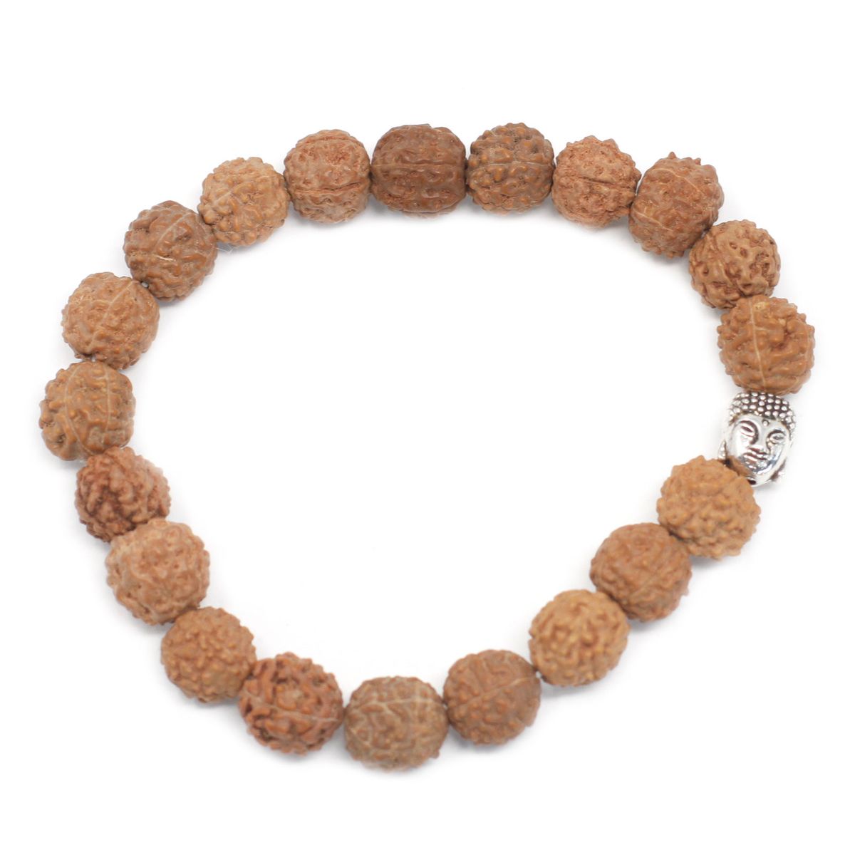 Pulseira Rudraksha de Buda Japa Mala - Natural