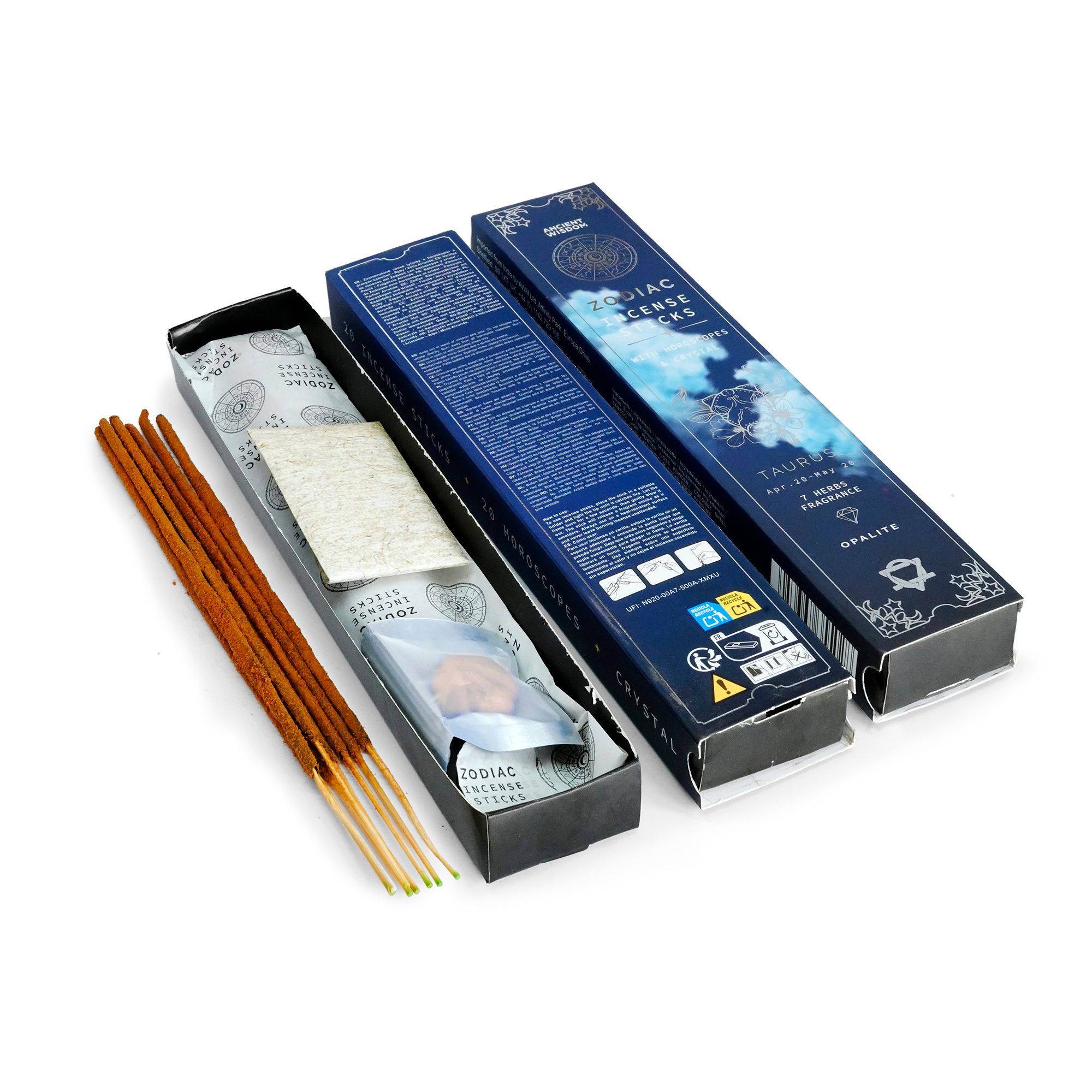 7 Hierbas Zodiaco Piedra Preciosa Cristal Incienso - Tauro