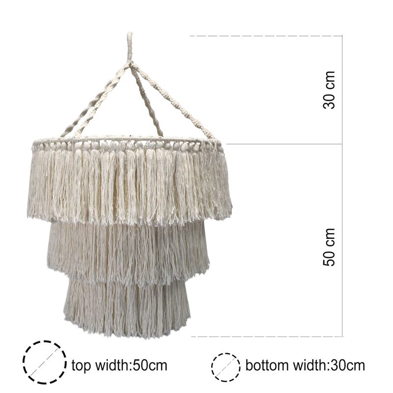 Lustre Doux en Macramé - Naturel
