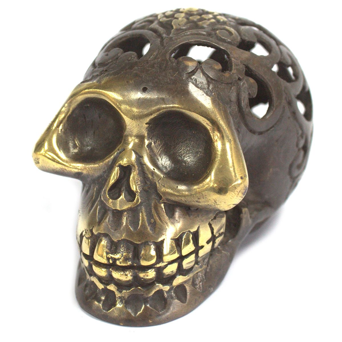 Caveira vintage em latão - Grande