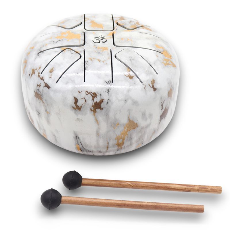 Tambour Tongue Drum en Acier Medium Marbré - 17x13 cm