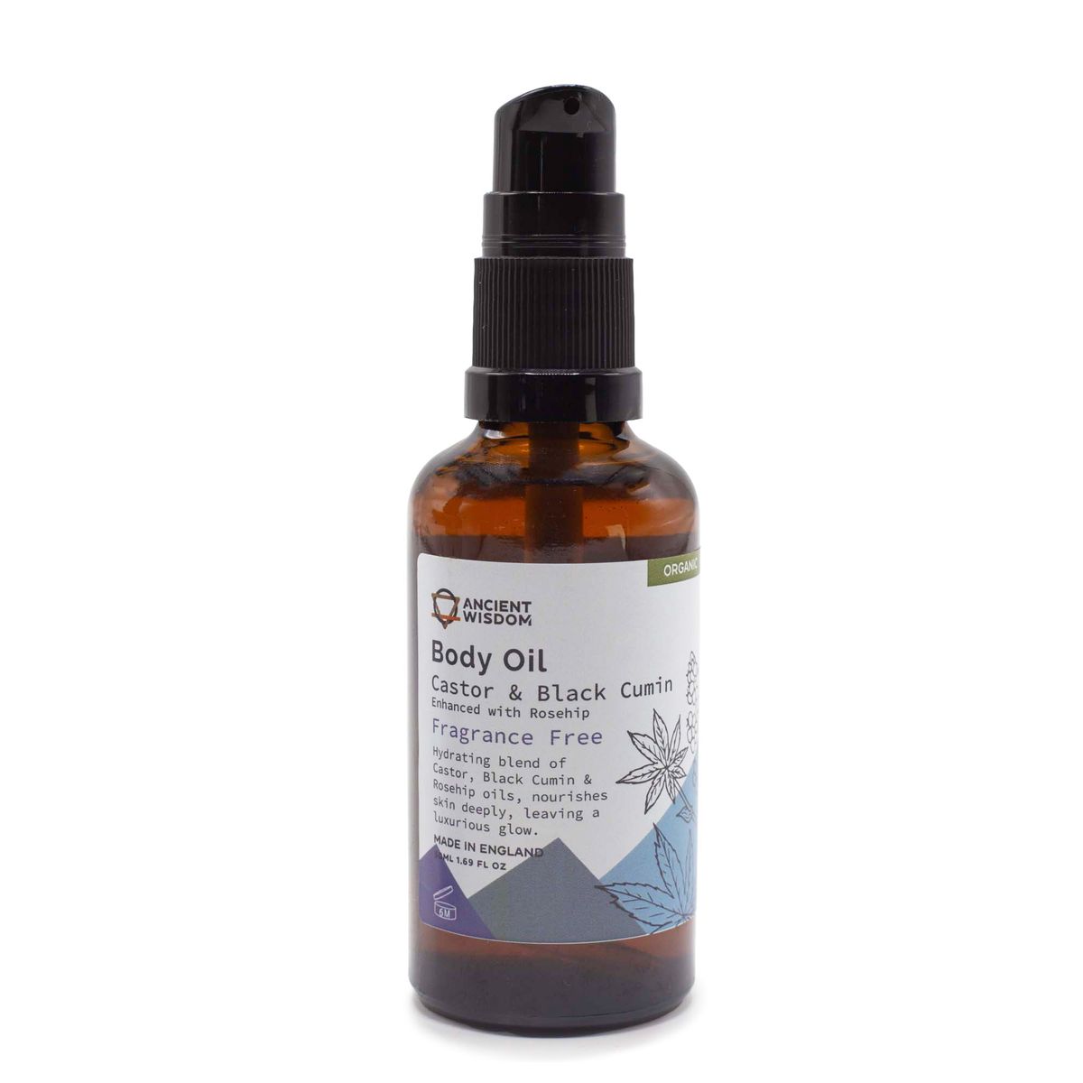 Óleo Corporal Orgânico 50 ml - Rosa Mosqueta (sem fragrância)
