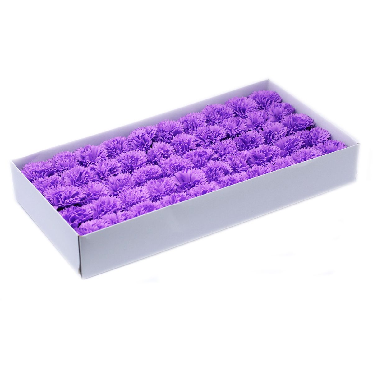 Flores de sabão para artesanato - cravos - violeta