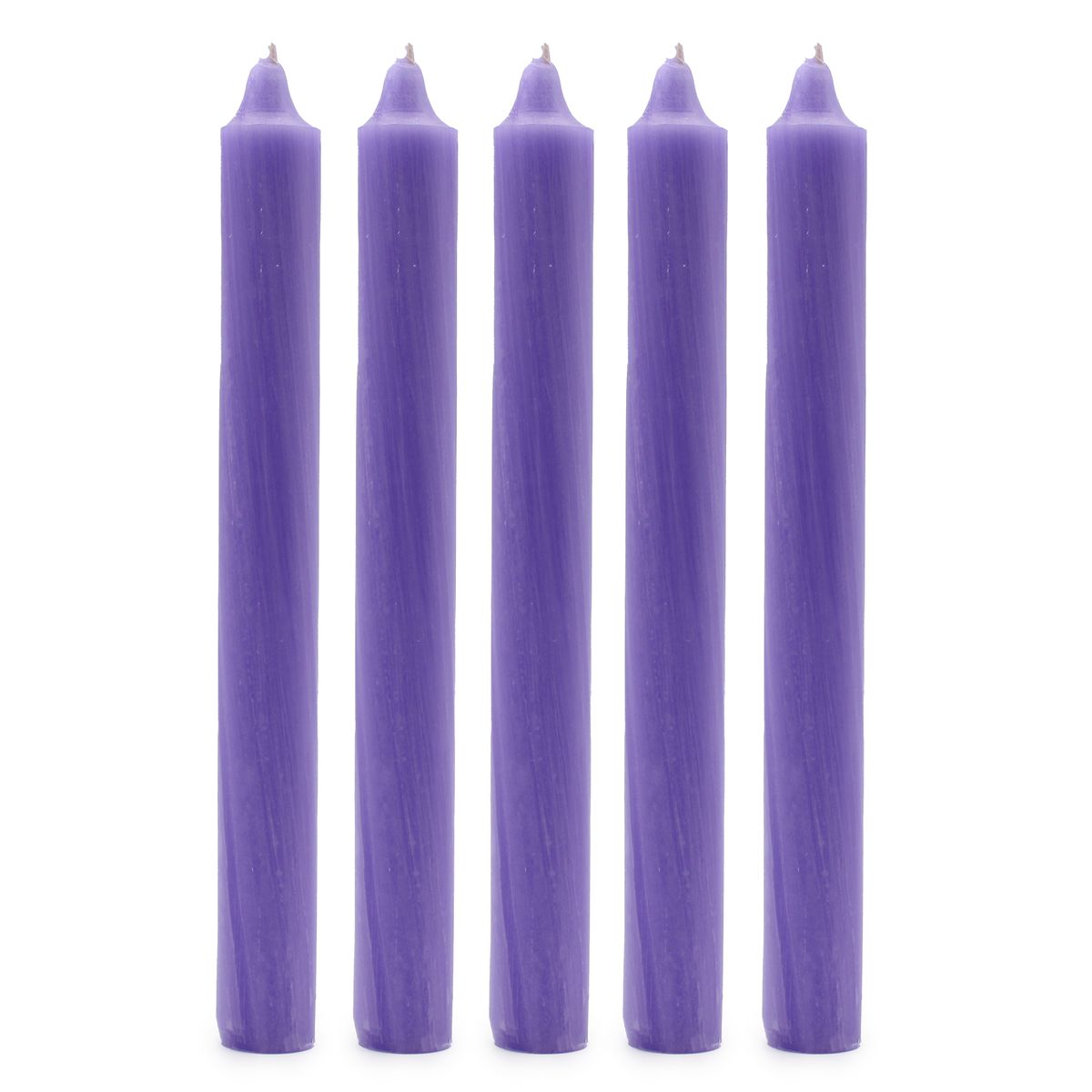 Velas a granel de cor sólida - Lilás rústico - Embalagem de 10