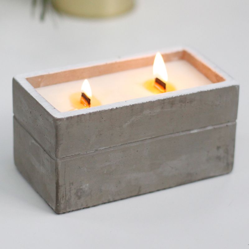 Bougie Béton Boîte - Clou de Girofle / Bois de Santal