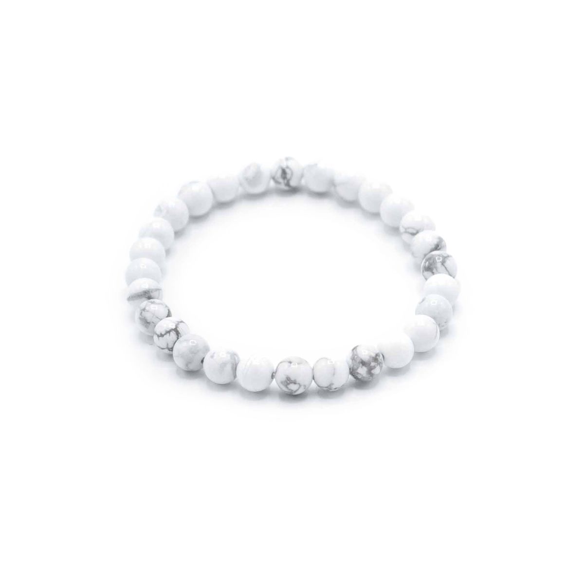 Pulseira de Manifestação com Pedras Preciosas - Jaspe Branco - Paz