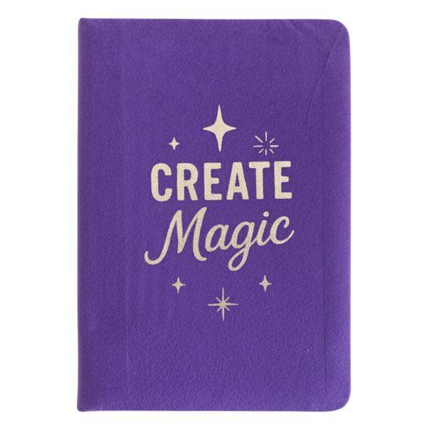 Caderno Aveludado - Cria Magia - 80 Páginas - Roxo