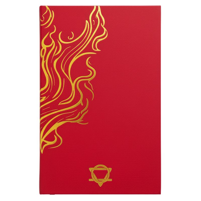 Red & Gold Wellbeing Journal - 120 pages - Mandala & Lotus Flower