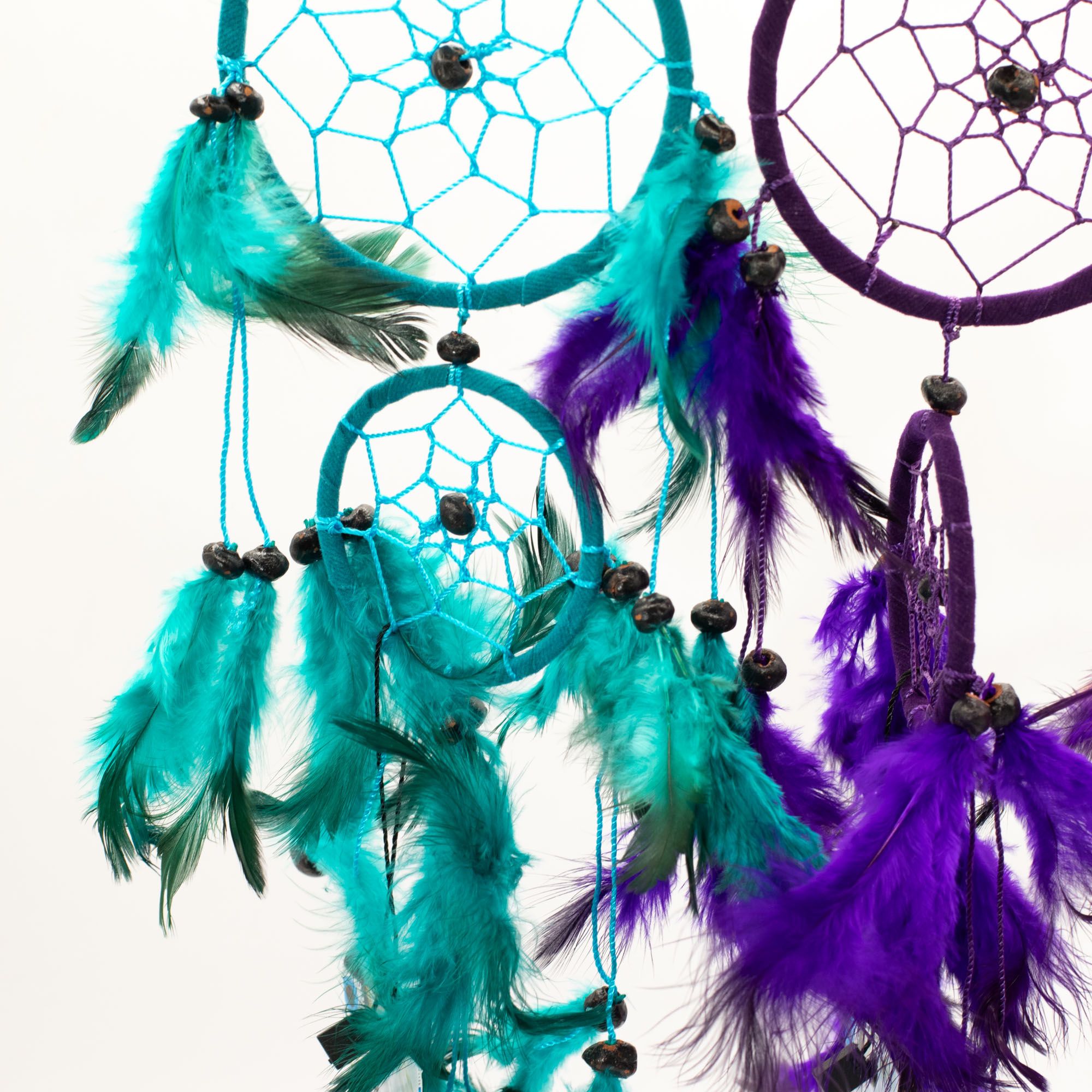 Bali Dreamcatchers - Medium Round - Turq/Pink/Purp