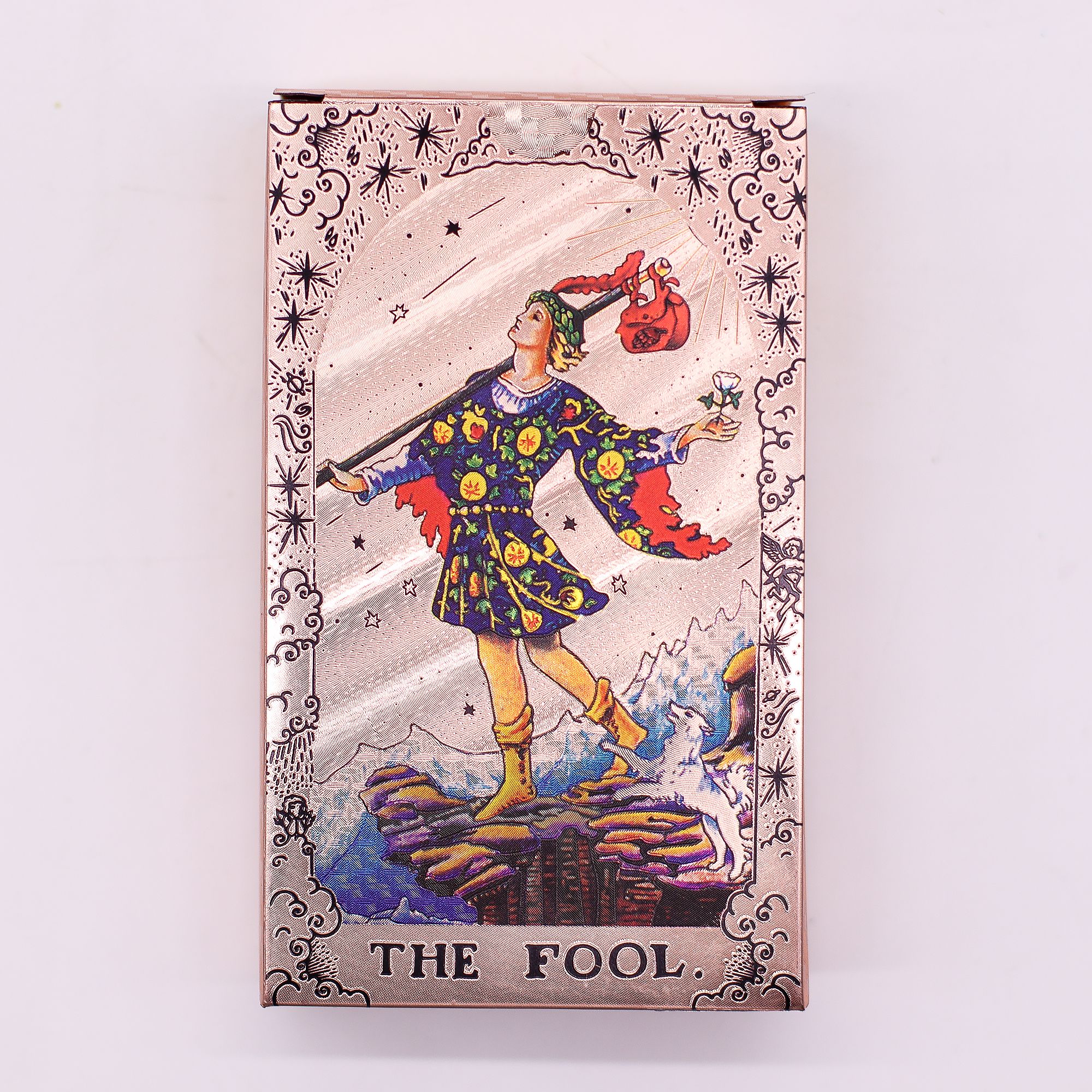 Moon Phase Tarot Deck - 78 PET Cards - Rose Gold Foil with Booklet