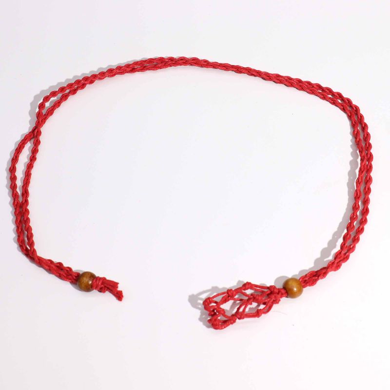 Collier à cordon pour pierre précieuse 45 cm/18 pouces - Rouge