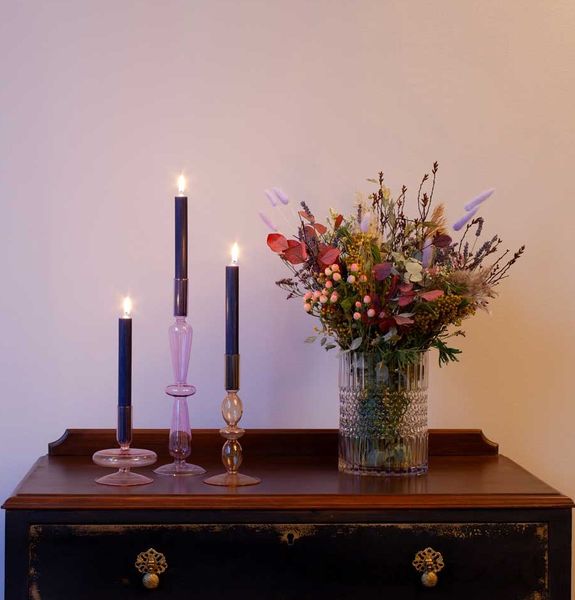Bulk Solid Colour Dinner Candles - Rustic Navy - Pack of 100