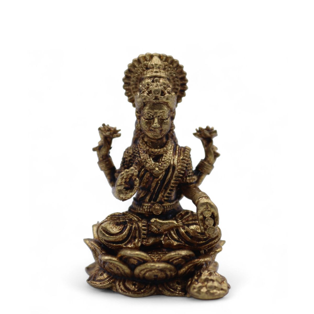 Deuses em miniatura de latão - Laxmi (11 g)  - 30 mm