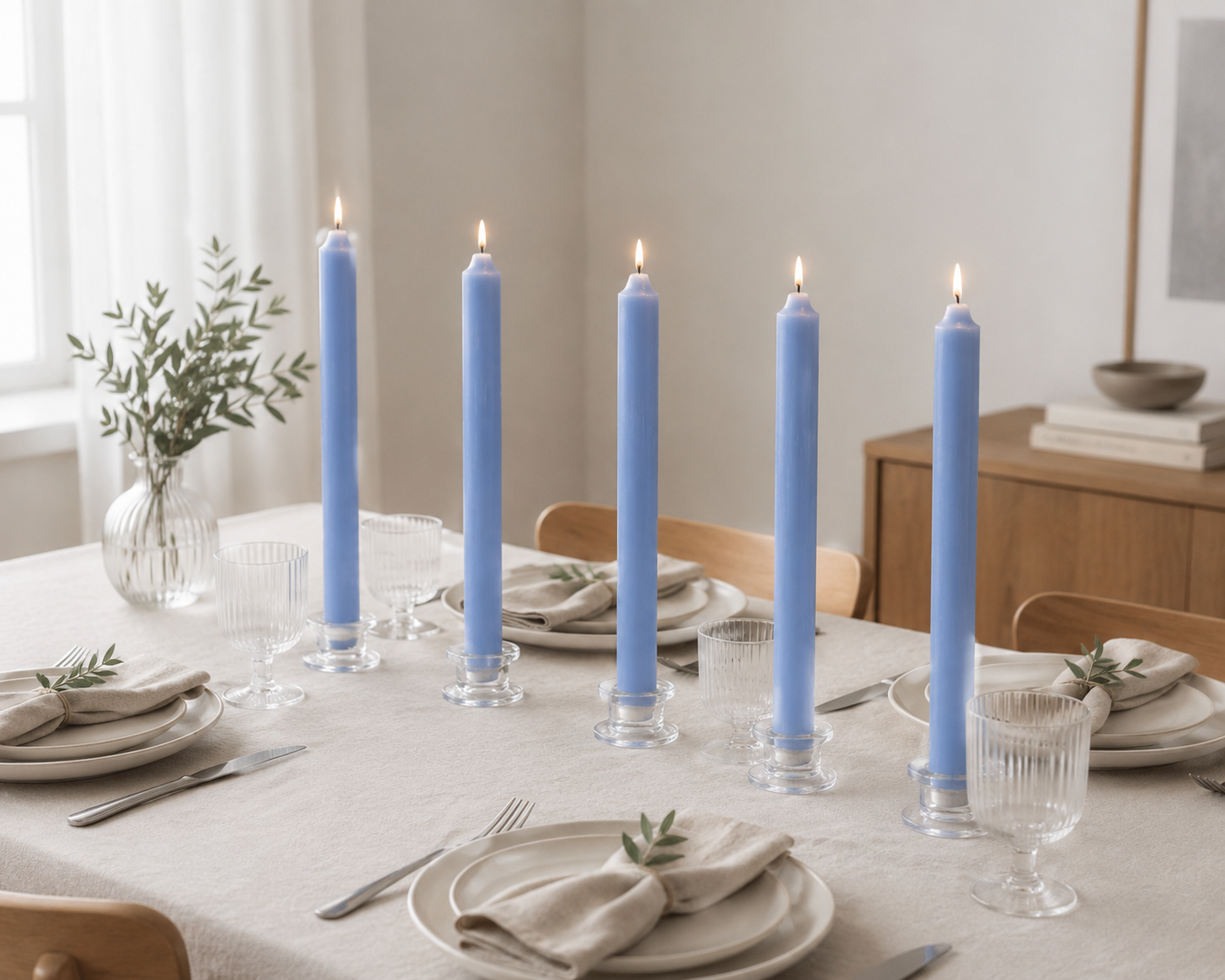 Bulk Solid Colour Dinner Candles