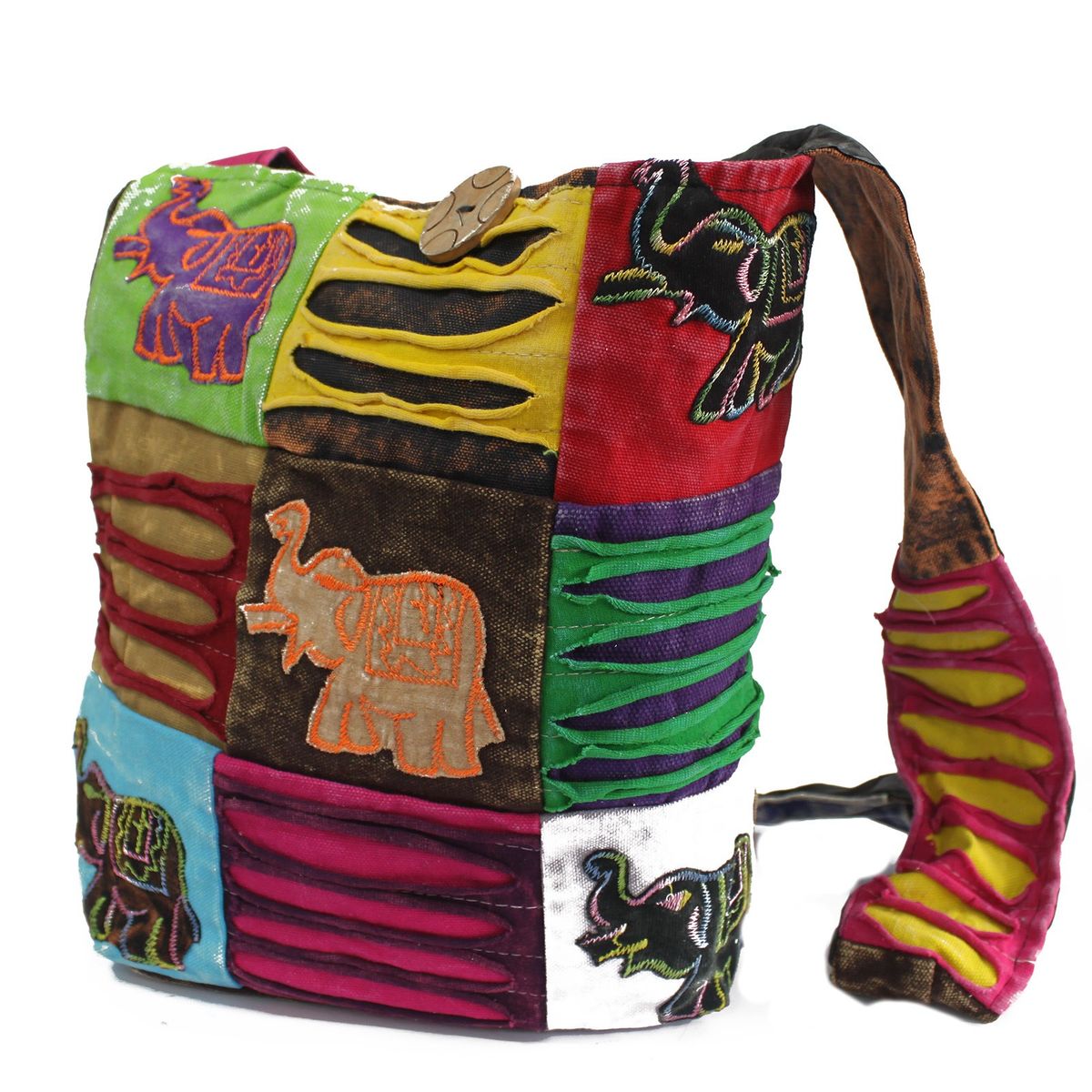 Mala étnica estilo hippie - Castanho / Elefante