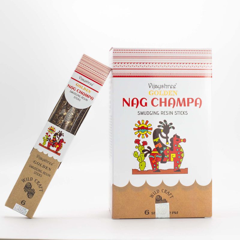30g Golden Nag Champa Smudging Resin Sticks (6s)