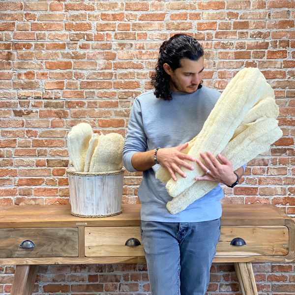 Loofah Entier de Luxe Égyptien - Comprimé - 60cm+