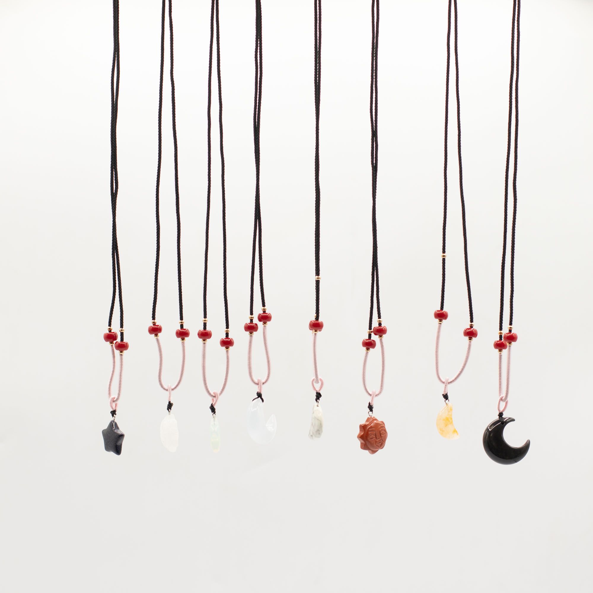 Colares de Corda com Pedras Peciosas - Coleção Celestial (sortidos)