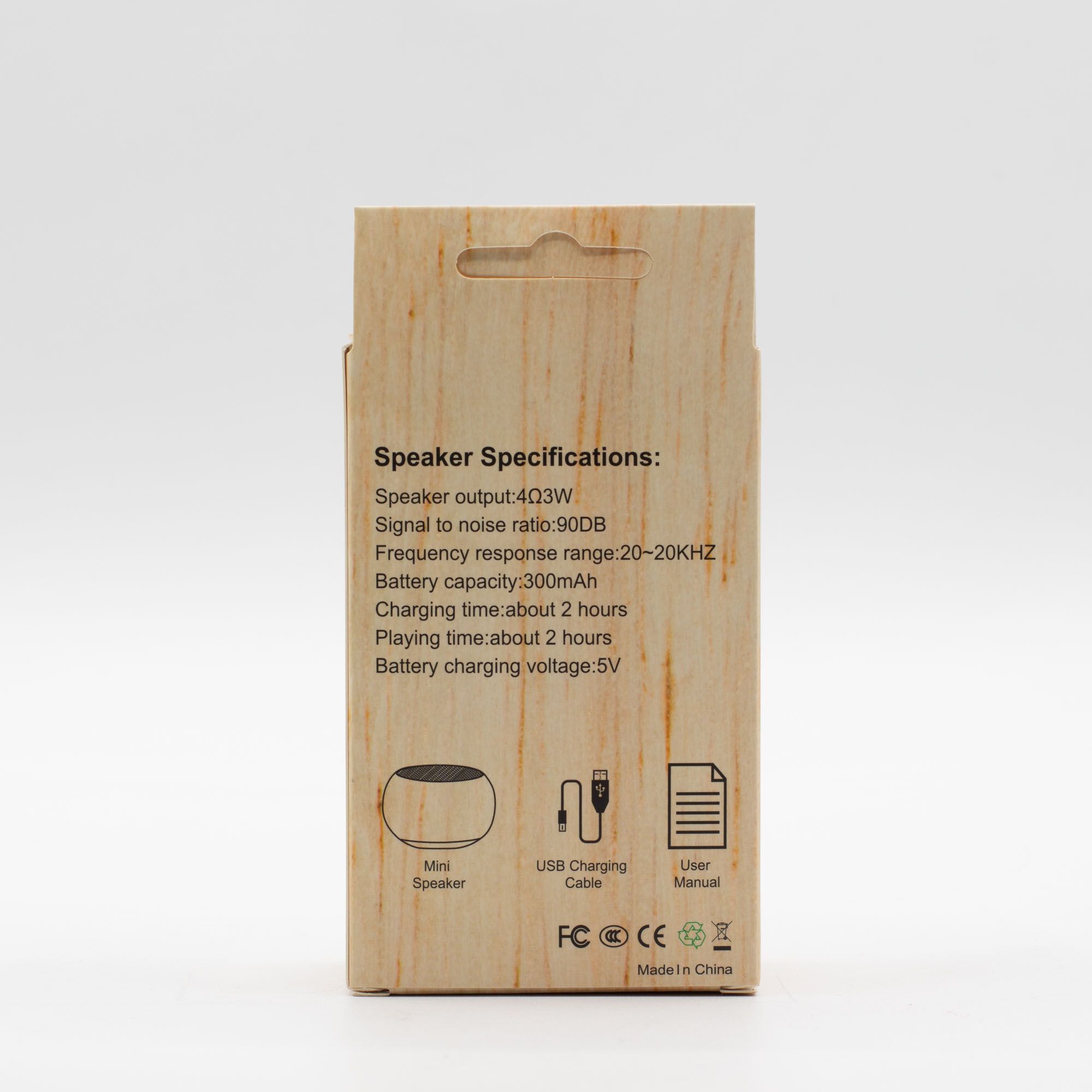 Mini altavoz de madera con Efecto Mandela